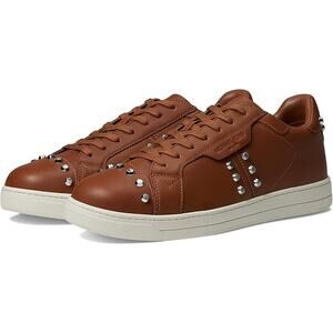 Michael Kors Mens' 10M Luggage Tan Keating Studded Leather Low Top Sneaker BR4-3